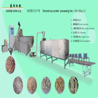 供应大豆组织蛋白设备 植物拉丝蛋白生产线 植物素肉加工机械