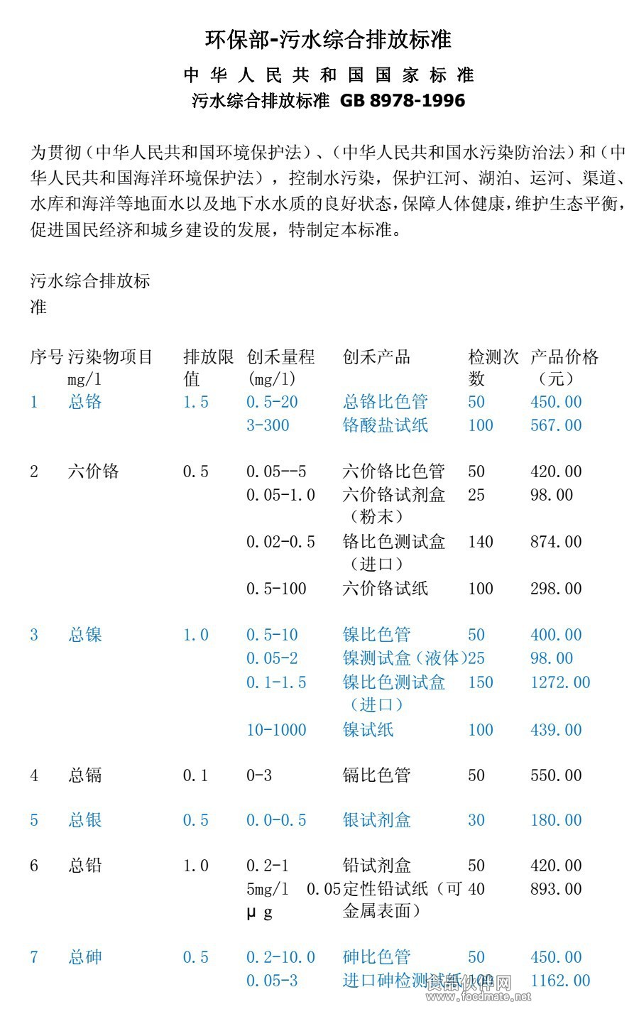 污水处理用产品