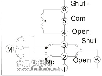 开关型带电阻电位计反馈接线图