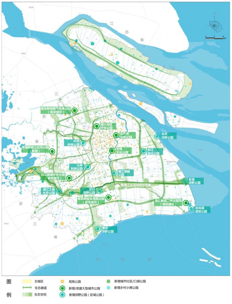 图3 “十四五”上海公园绿地建设布局