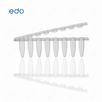 0.1mLPCR8联排管盖 EDO 孔型平盖 透明管 八连管